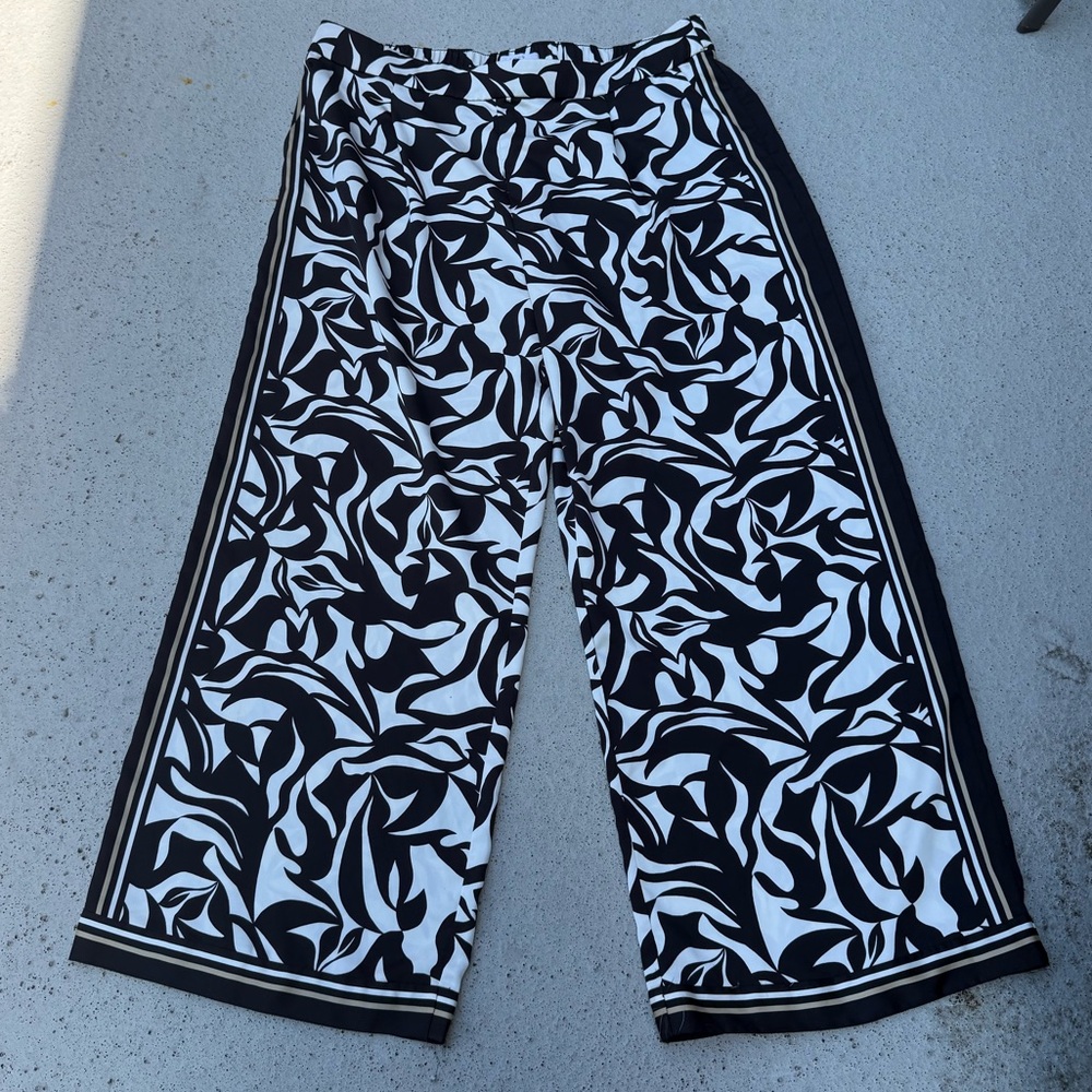 Loft Black and White Patterned Pant Size XXL - Picture 6 of 15